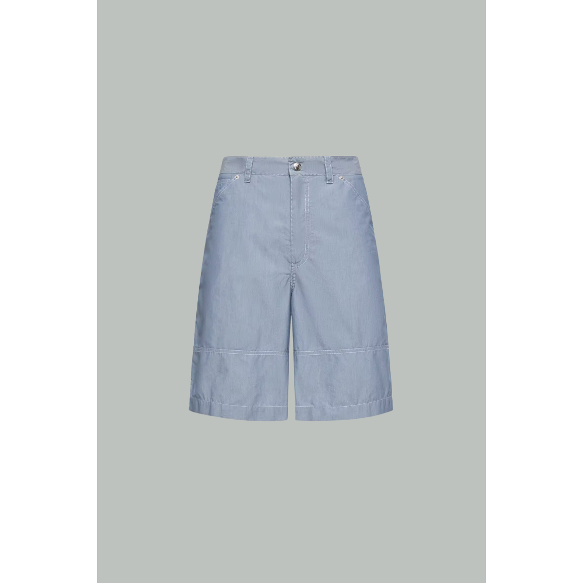 Short Cargo En Chambray - Bleu - MONCLER