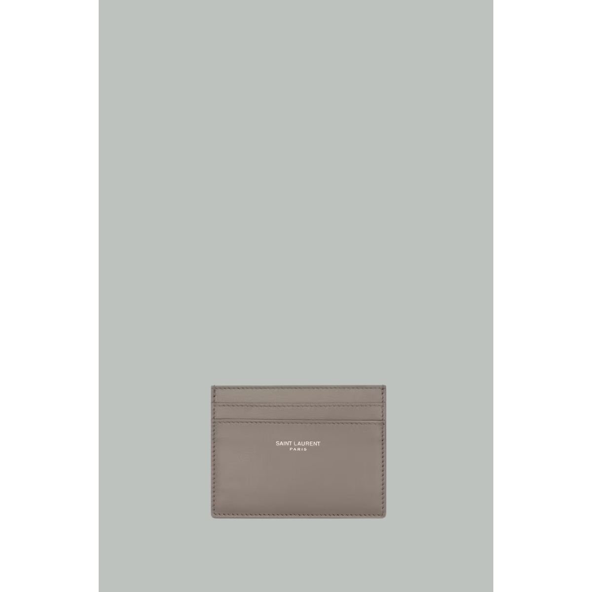 Porte-Cartes En Cuir Lisse - Taupe - SAINT LAURENT