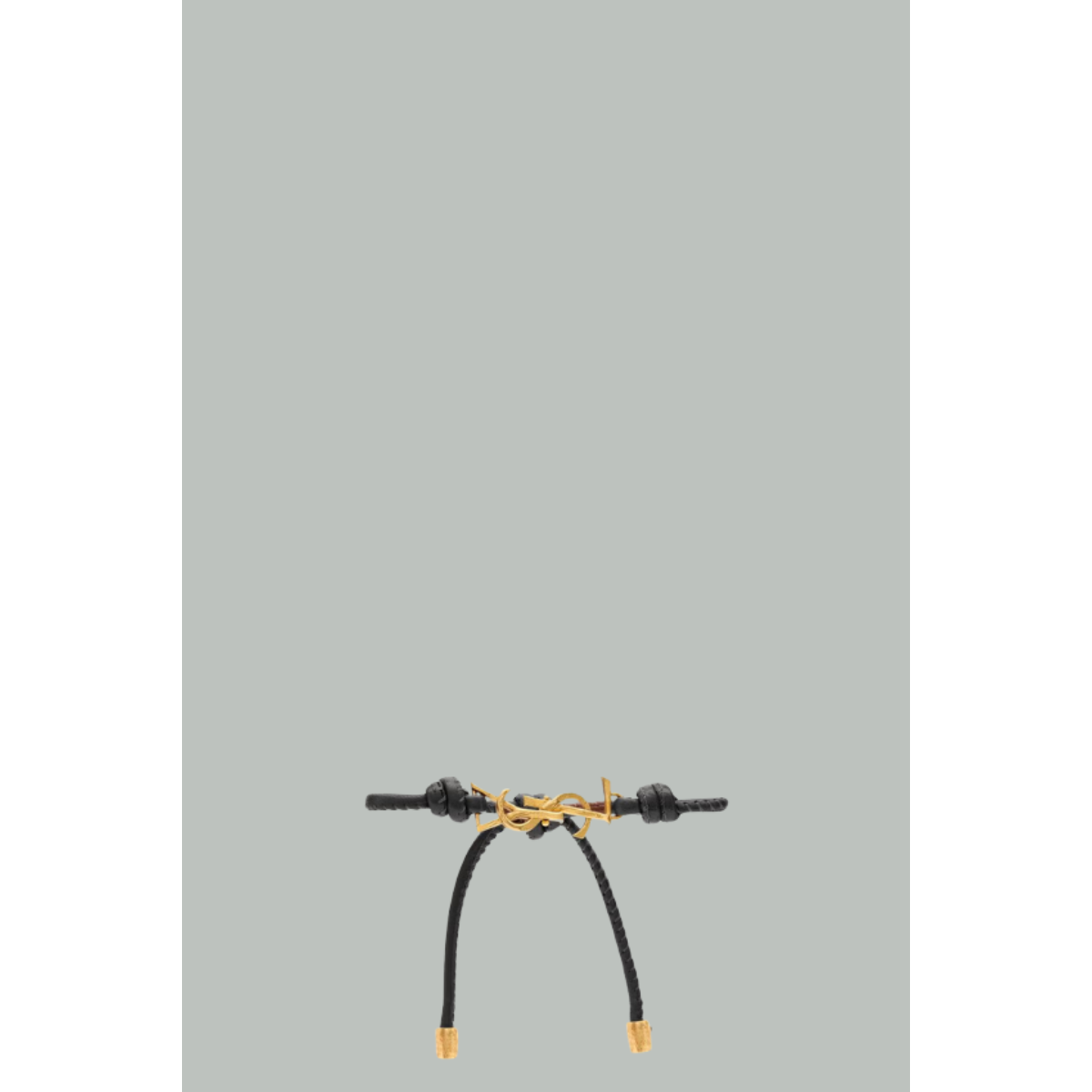 Bracelet Cassandre En Cordon En Cuir - Noir - SAINT LAURENT