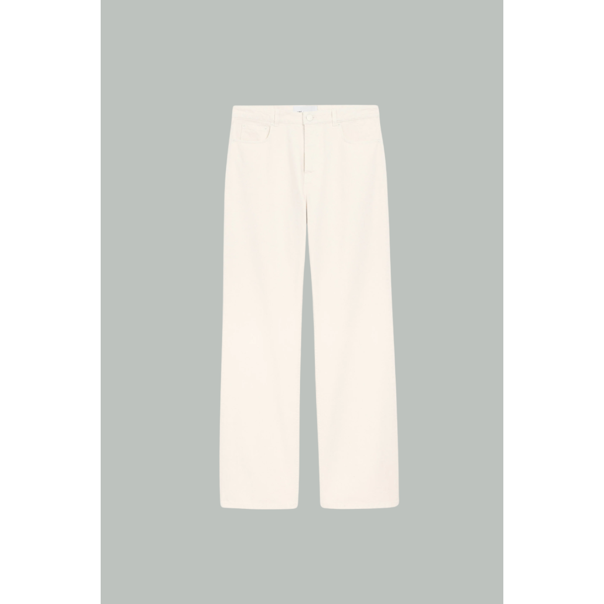 Jean Coupe Large En Coton - Blanc - AMI PARIS