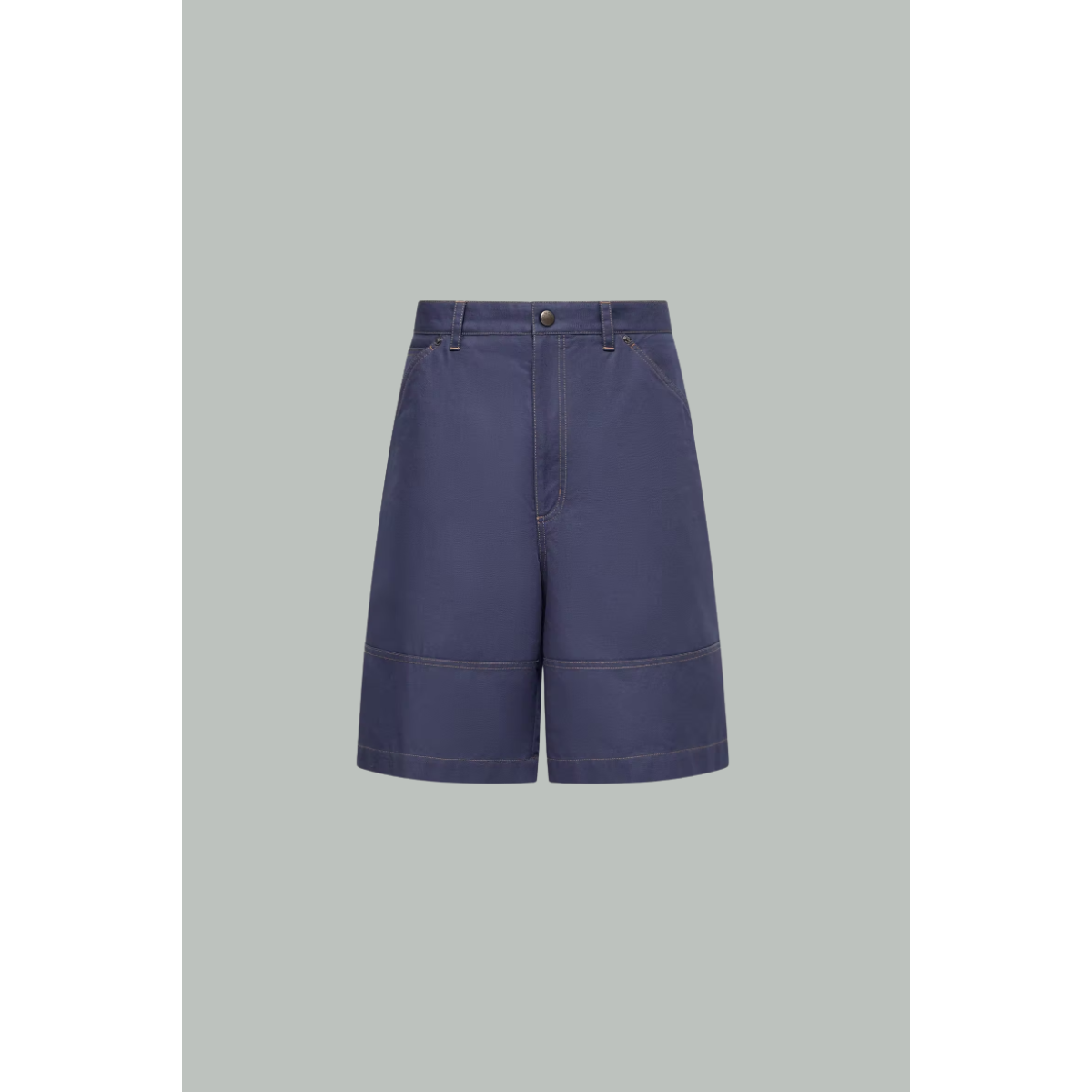 Short Cargo En Gabardine De Lin Et Coton - Bleu - MONCLER