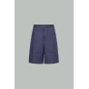 Short Cargo En Gabardine De Lin Et Coton - Bleu - MONCLER