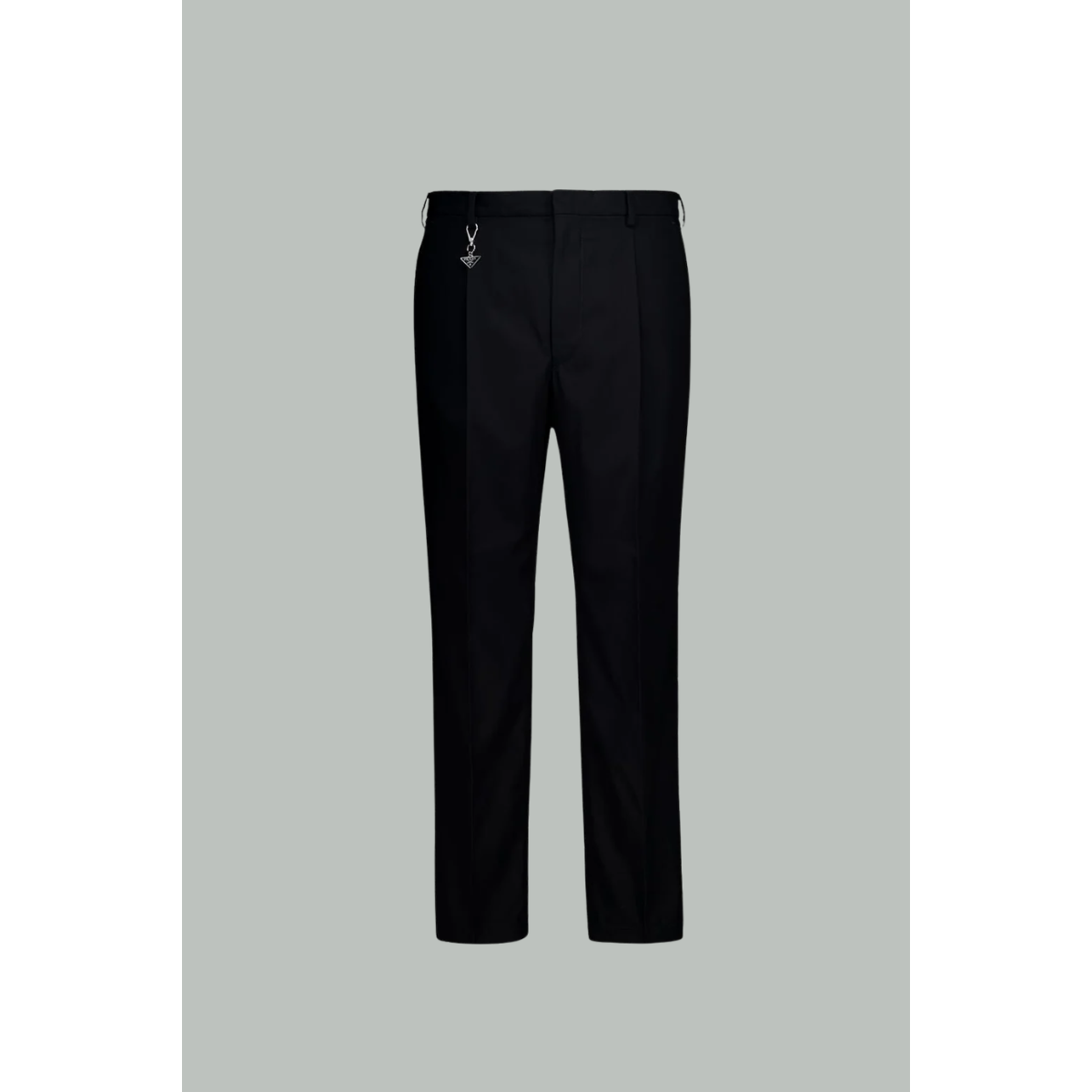 Pantalon Slim Noir Avec Porte-Clés Triangulaire