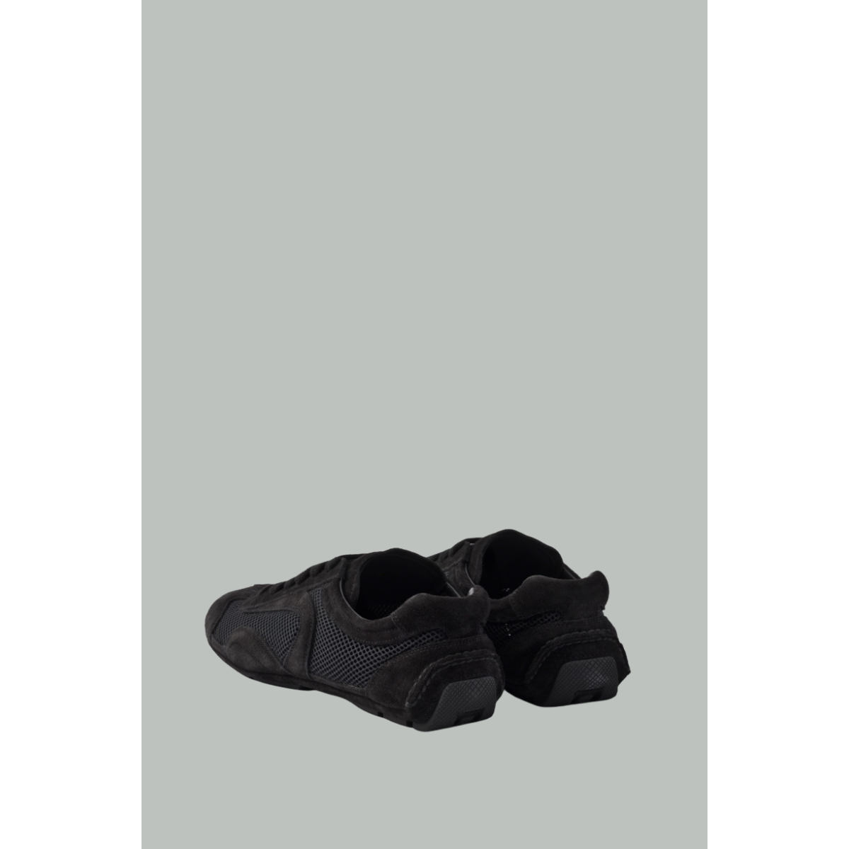 Sneakers Montecarlo Re-Edition 2005 En Daim Et Mesh - Noir - PRADA