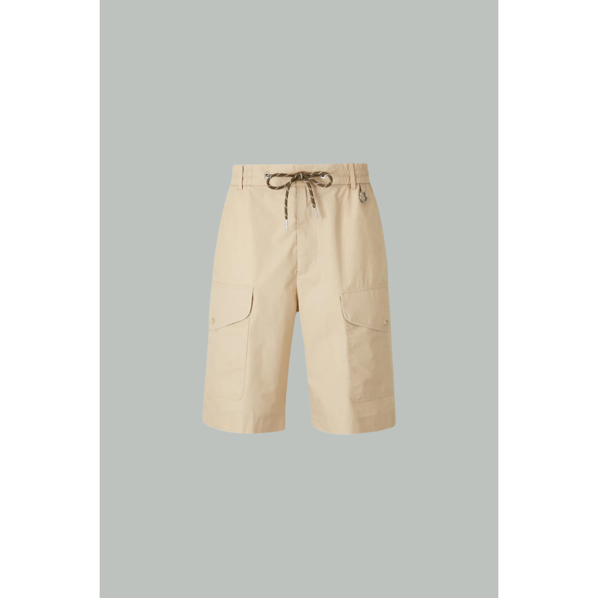 Cotton Poplin Cargo Shorts - Beige Blanc - MONCLER