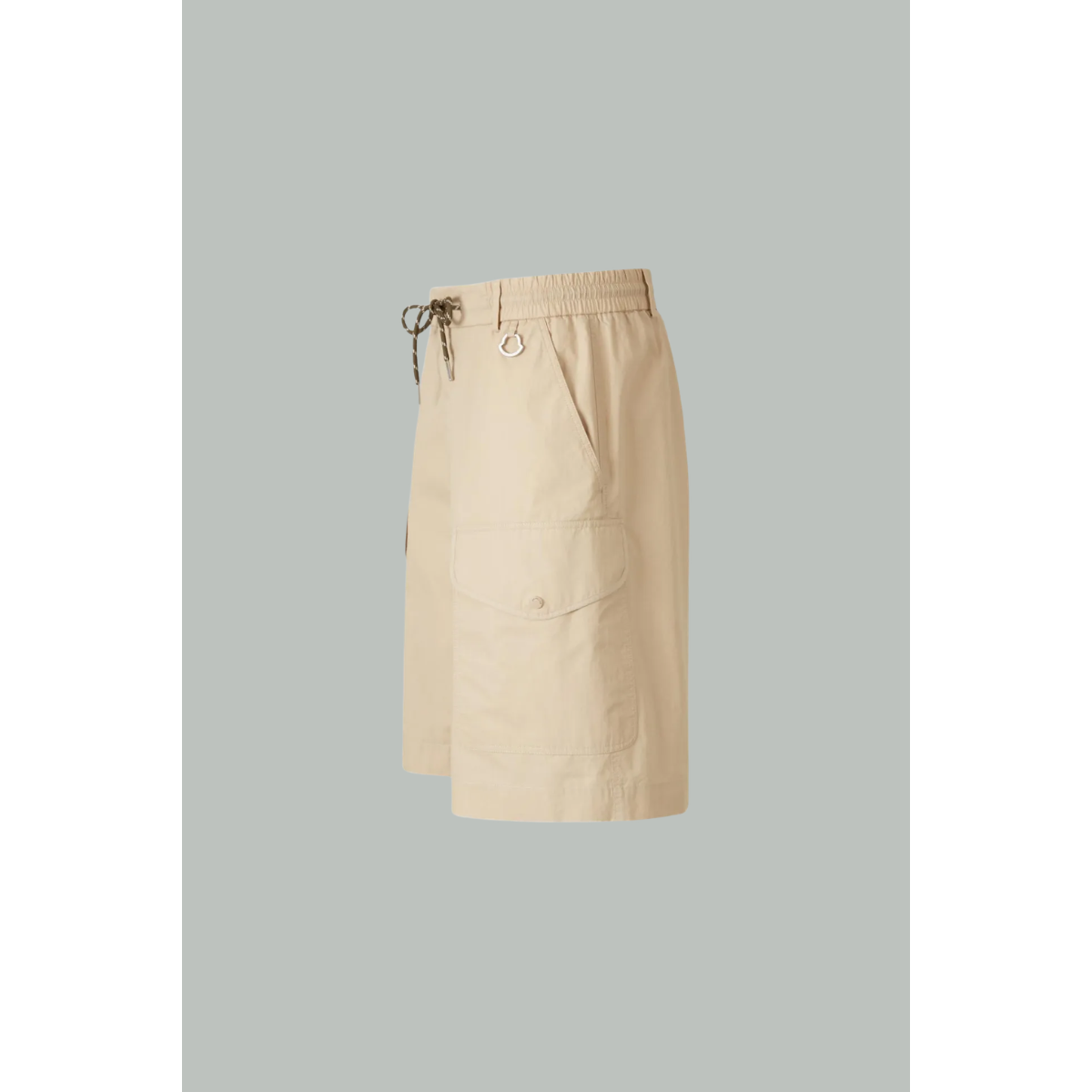 Cotton Poplin Cargo Shorts - Beige Blanc - MONCLER