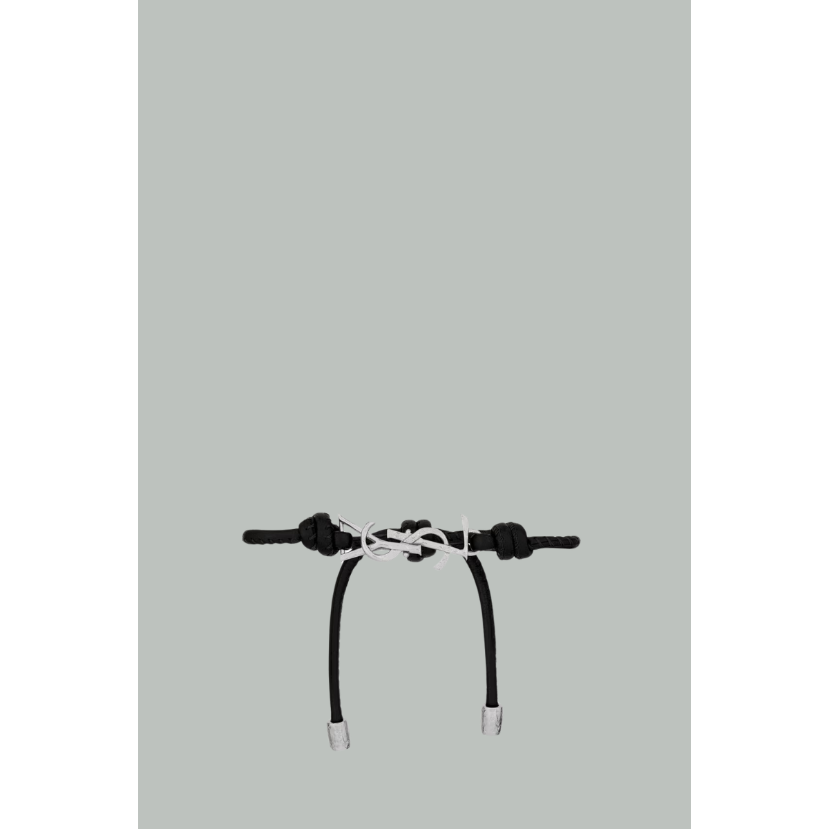 Cassandre Bracelet In Leather Cord - Black - SAINT LAURENT