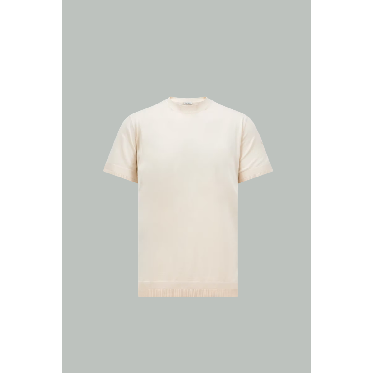 T-Shirt En Coton Et Soie - Beige - MONCLER