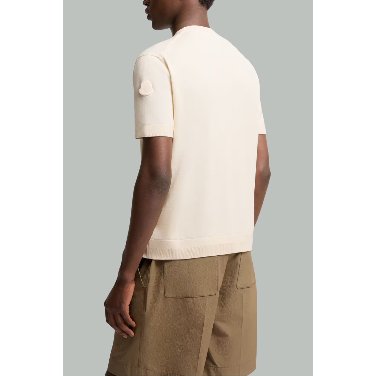 T-Shirt En Coton Et Soie - Beige - MONCLER