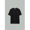 T-Shirt En Coton Avec Check - Noir - BURBERRY