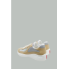 Sneakers Prada America’s Cup En Cuir Verni Et Tissu Technique - Beige - PRADA