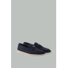 Mocassins En Veau Velours - Bleu Marine - PRADA