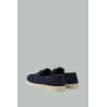 Mocassins En Veau Velours - Bleu Marine - PRADA