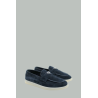 Mocassins En Veau Velours - Bleu Marine - PRADA