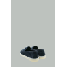 Mocassins En Veau Velours - Bleu Marine - PRADA