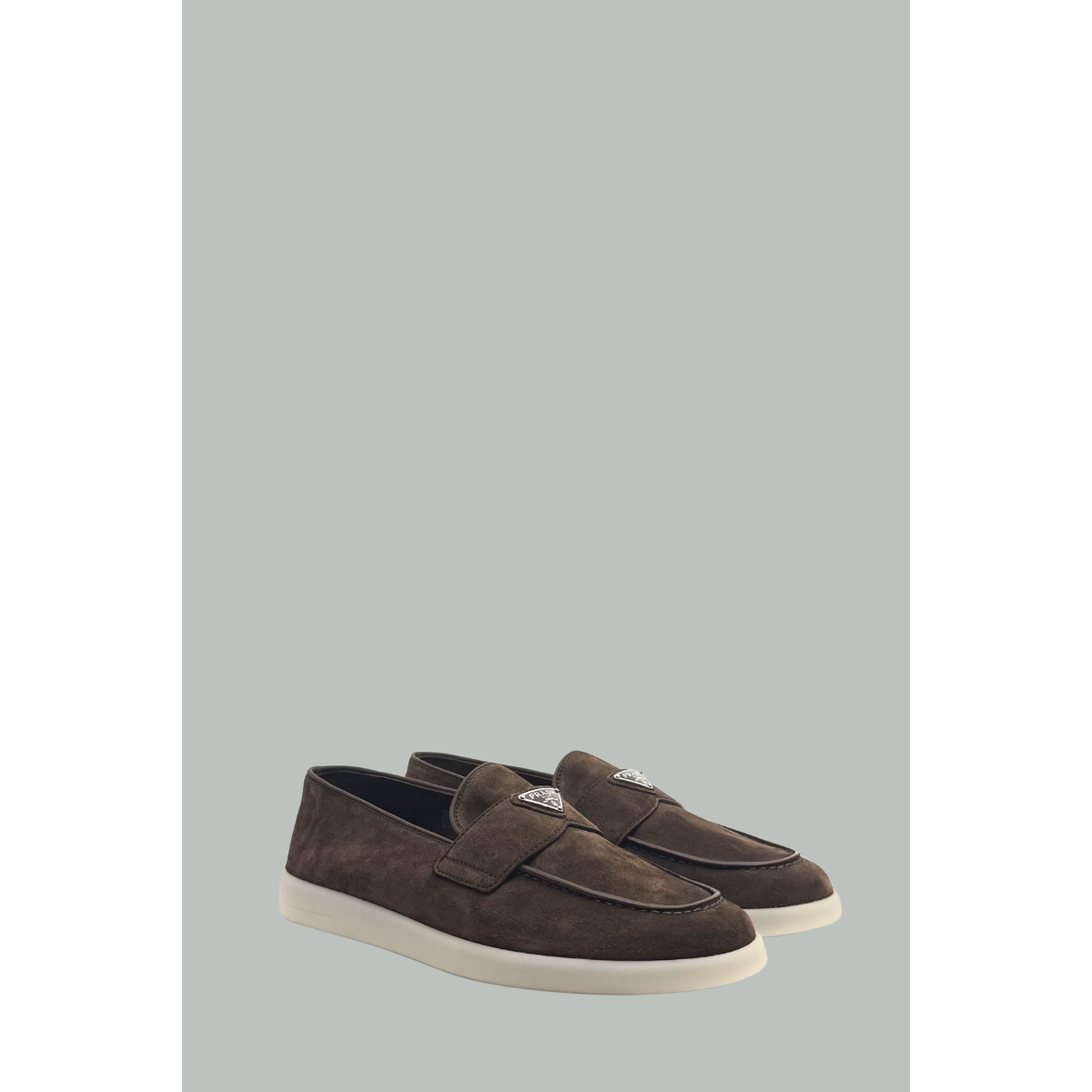 Mocassins En Daim - Marron - PRADA