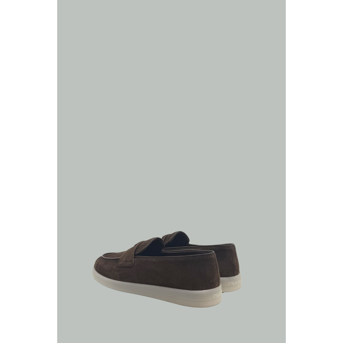 Mocassins En Daim - Marron - PRADA