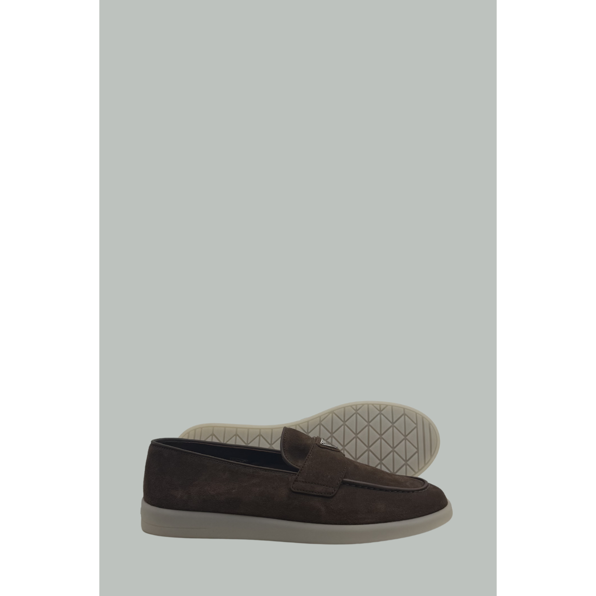 Mocassins En Daim - Marron - PRADA