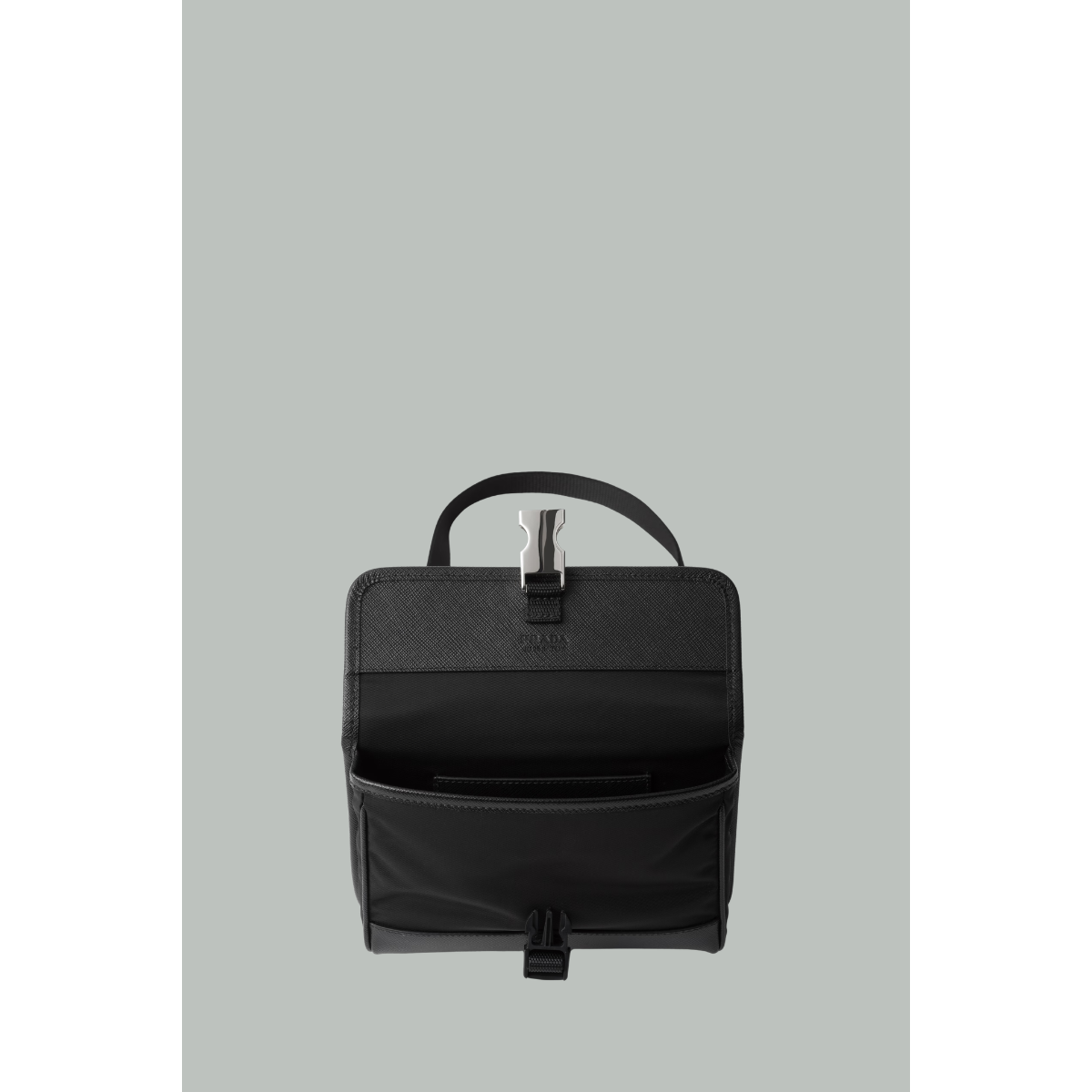 Étui Smartphone en Re-Nylon et Cuir Saffiano - Noir - PRADA
