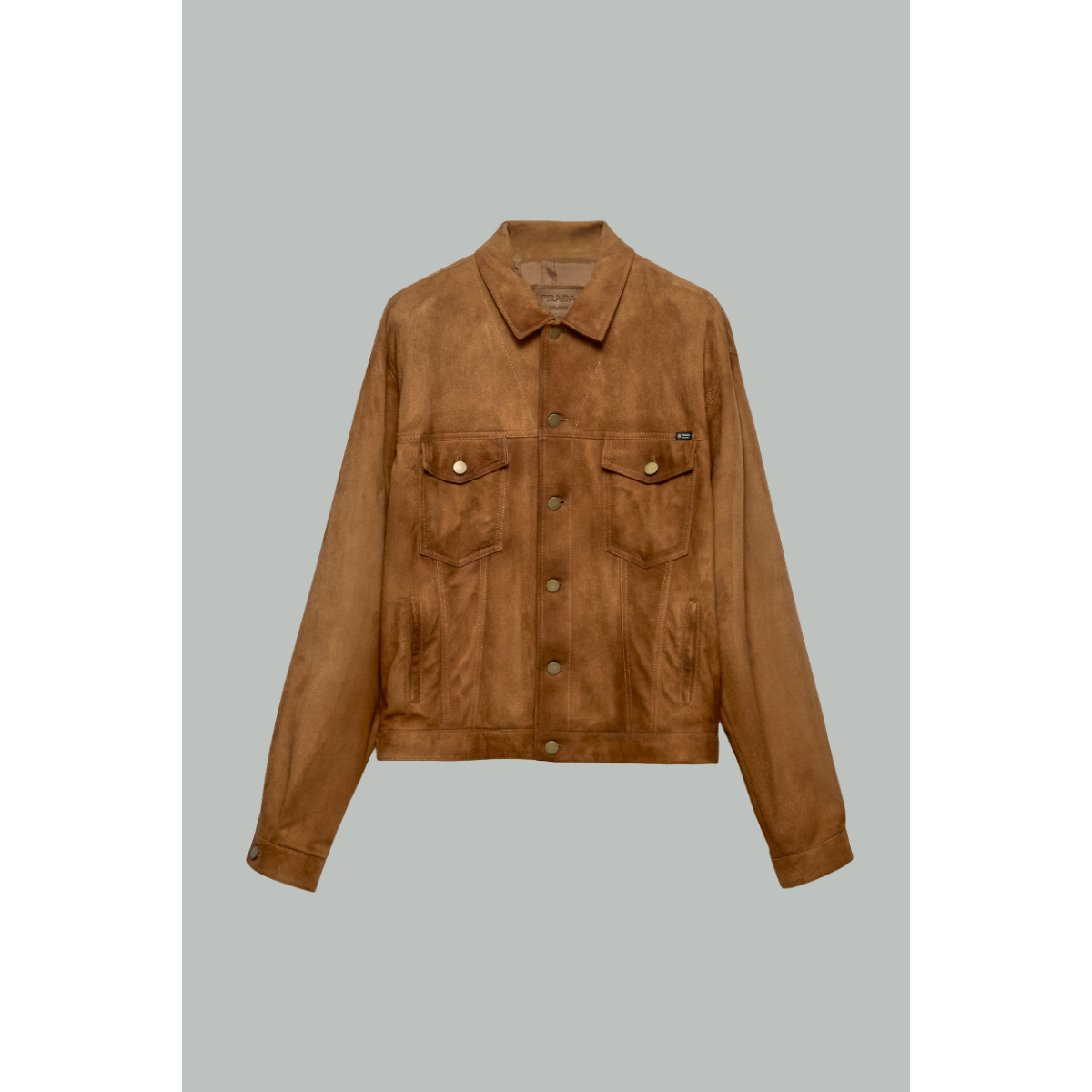 Veste En Daim - Tabac - PRADA