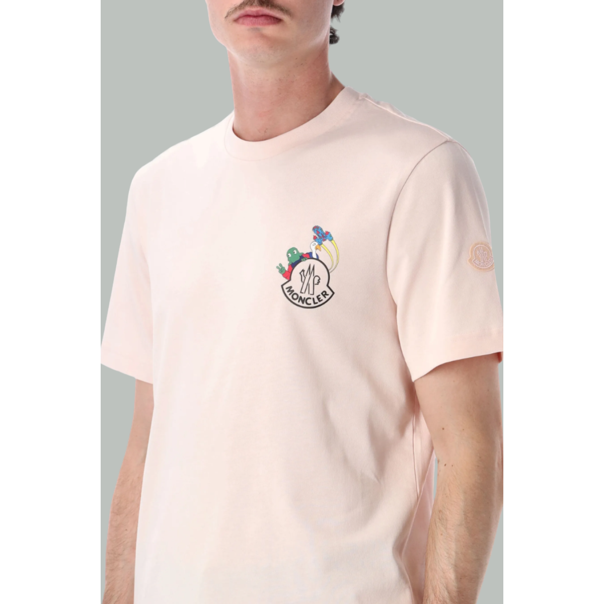 T-Shirt En Coton MonDuck Espace - Rose - MONCLER