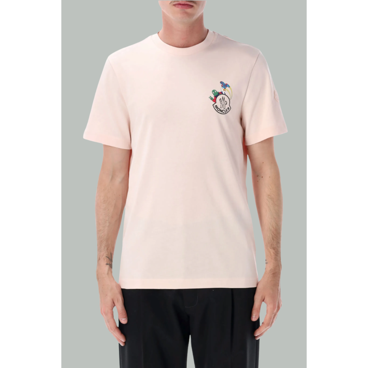 T-Shirt En Coton MonDuck Espace - Rose - MONCLER