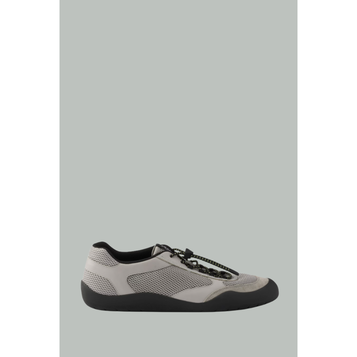 Baskets Speedrock En Cuir Et Mesh - Gris/Noir - PRADA