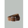 Ceinture En Cuir Nubuck - Marron - PRADA