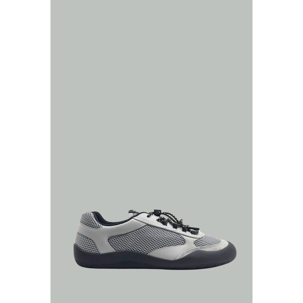 Baskets Speedrock En Cuir Et Mesh - Gris/Noir - PRADA