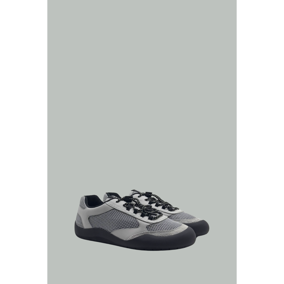 Baskets Speedrock En Cuir Et Mesh - Gris/Noir - PRADA