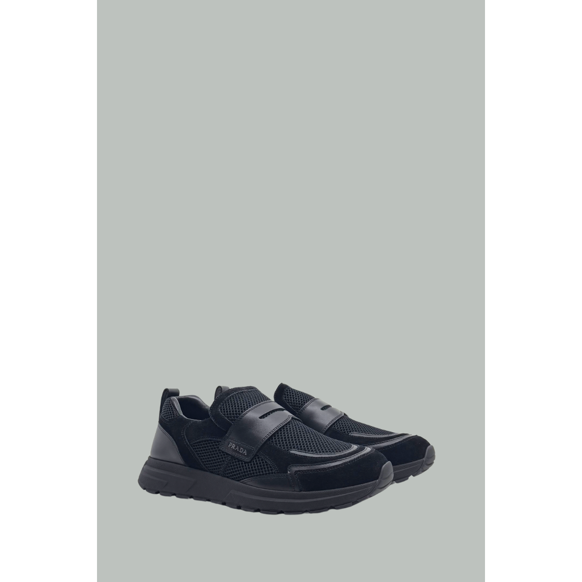Mocassins Prax En Cuir Et Mesh - Noir - PRADA