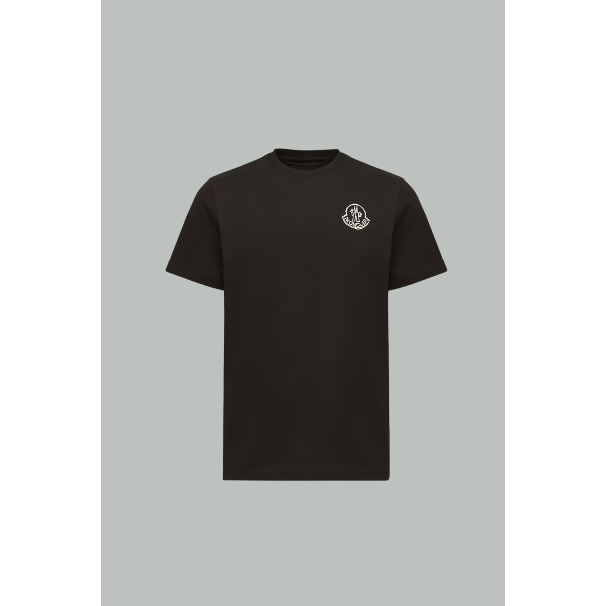 Cotton Jersey T-Shirt With Logo Patch - Black - MONCLER