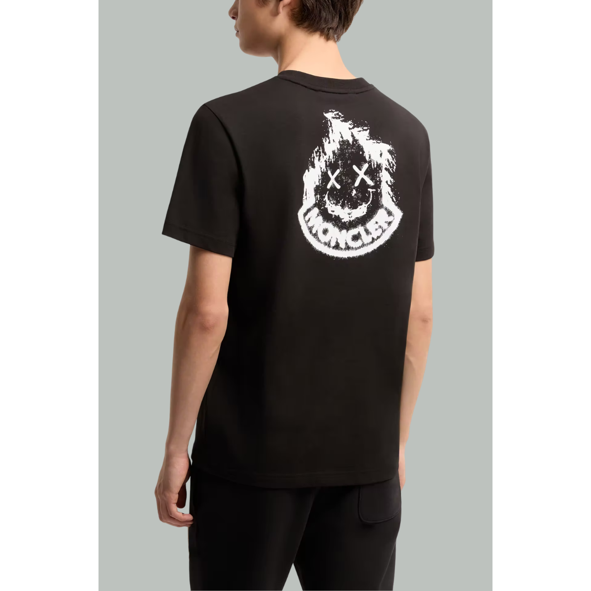 T-Shirt en Coton Avec Logo - Noir - MONCLER