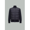 Quilted Wool Zip-Up Vest - Navy Blue - MONCLER