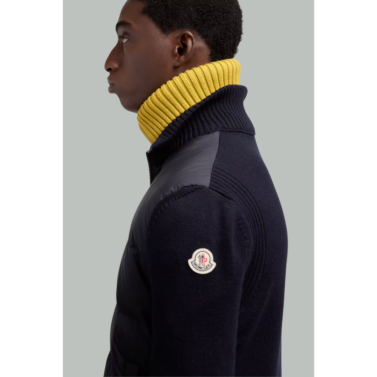 Quilted Wool Zip-Up Vest - Navy Blue - MONCLER