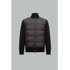 Padded Wool Zip-Up Vest - Black - MONCLER