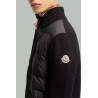 Cardigan Zippé Matelassé en Laine - Noir - MONCLER