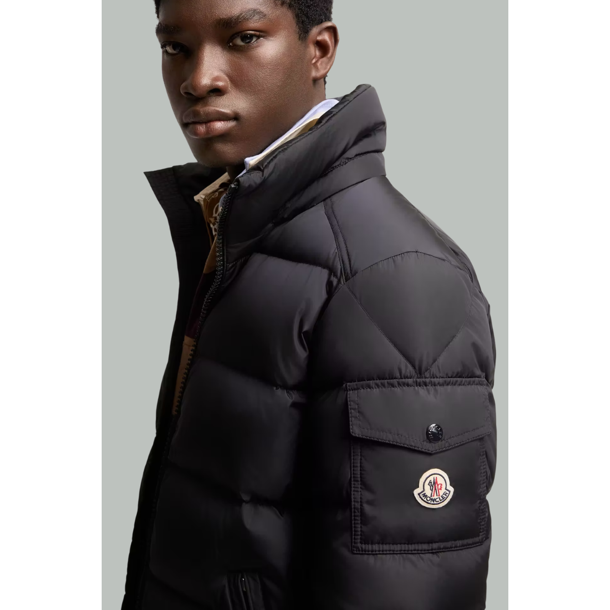Doudoune Courte Moncler Maya Matte - Bleu Marine - MONCLER