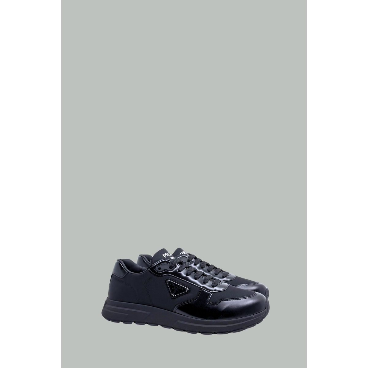 Sneakers Prax 01 en cuir brossé et Re-Nylon - Noir - PRADA