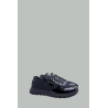 Prax 01 brushed leather and Re-Nylon sneakers - Black - Prada