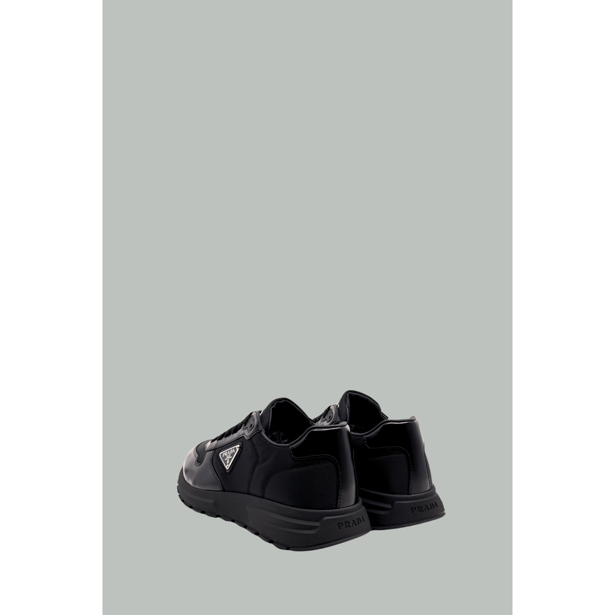 Sneakers Prax 01 en cuir brossé et Re-Nylon - Noir - PRADA