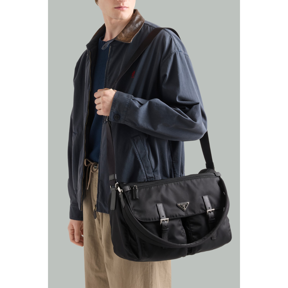 Re-Nylon Shoulder Bag - Black - PRADA