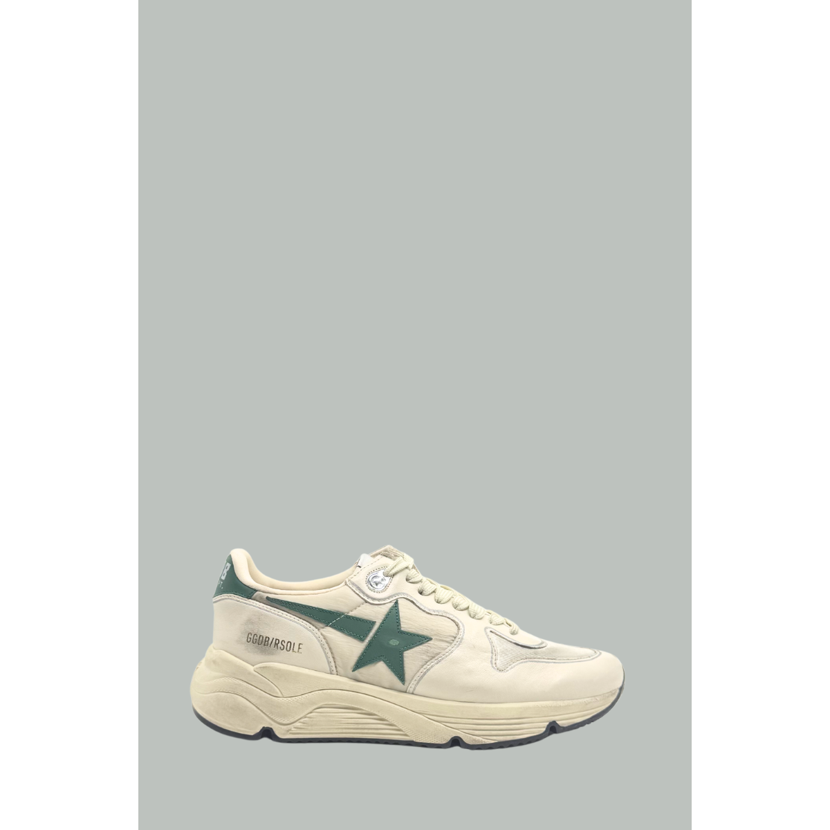 Running Sole - Homme - Cuir/Vert - GOLDEN GOOSE