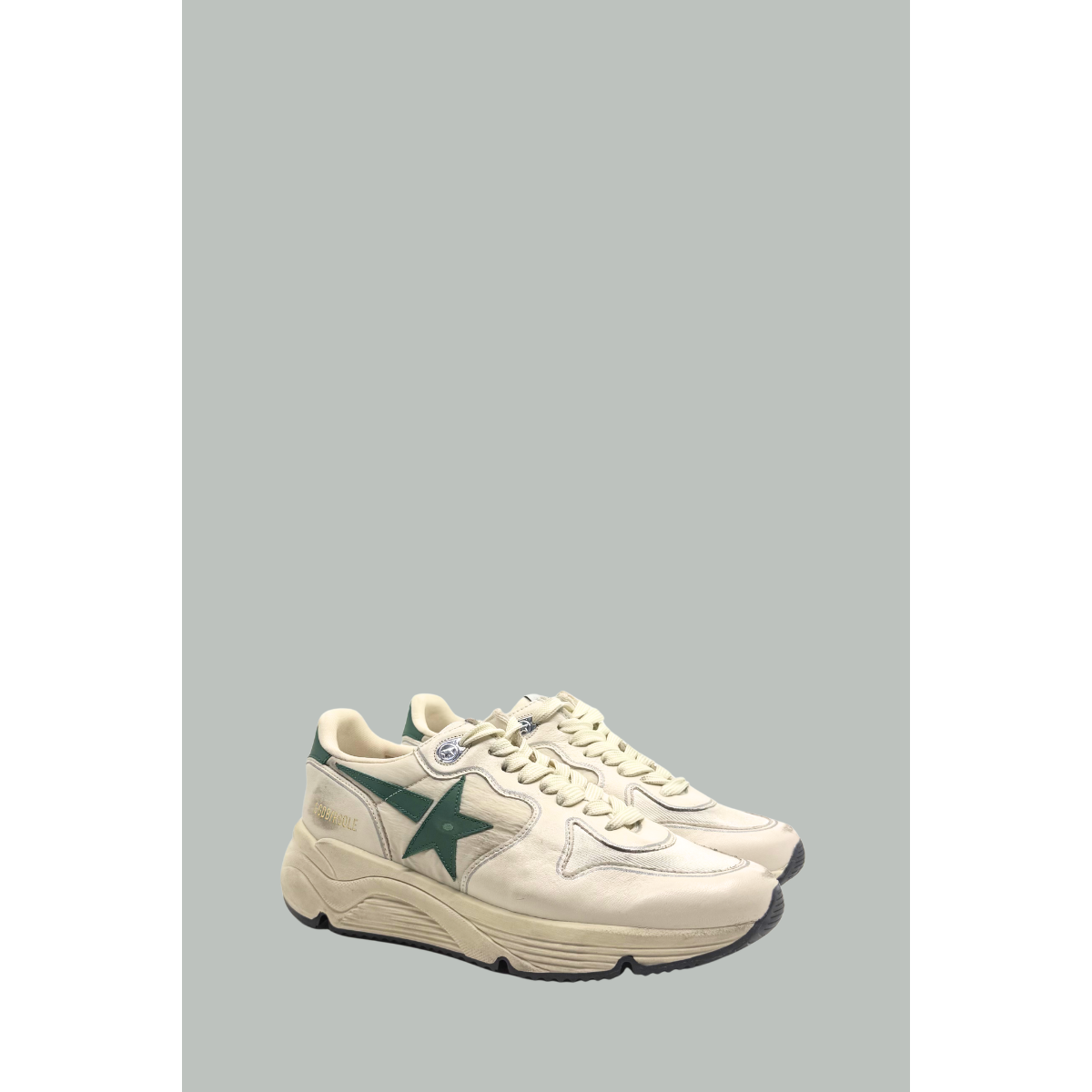 Running Sole - Homme - Cuir/Vert - GOLDEN GOOSE