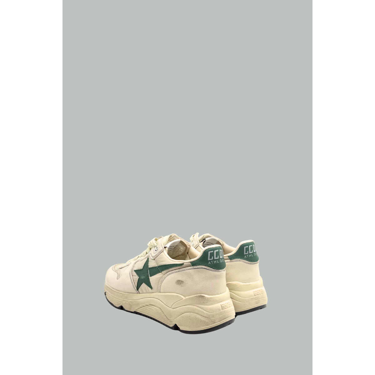 Running Sole - Homme - Cuir/Vert - GOLDEN GOOSE