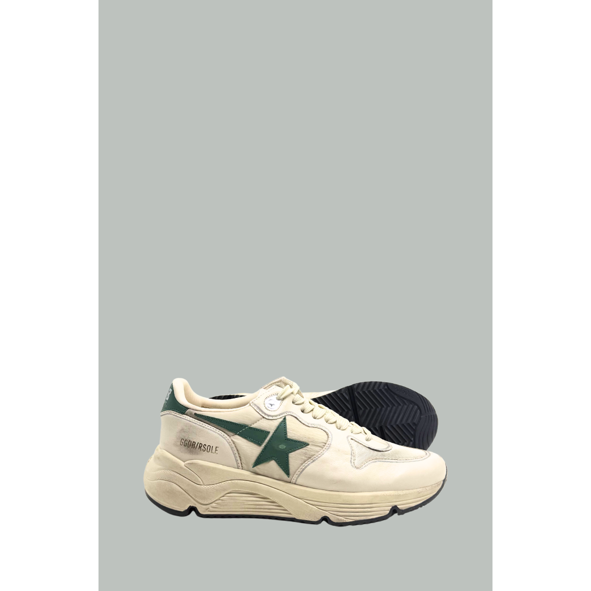 Running Sole - Homme - Cuir/Vert - GOLDEN GOOSE