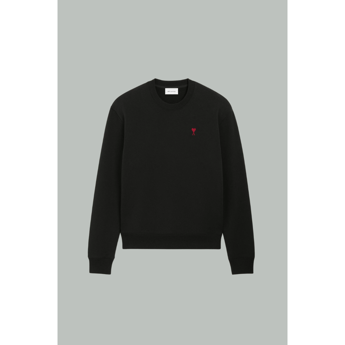 Cotton Sweatshirt - Black - AMI PARIS