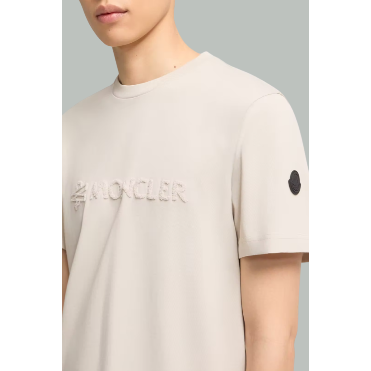 T-shirt en coton à logo - Beige - MONCLER