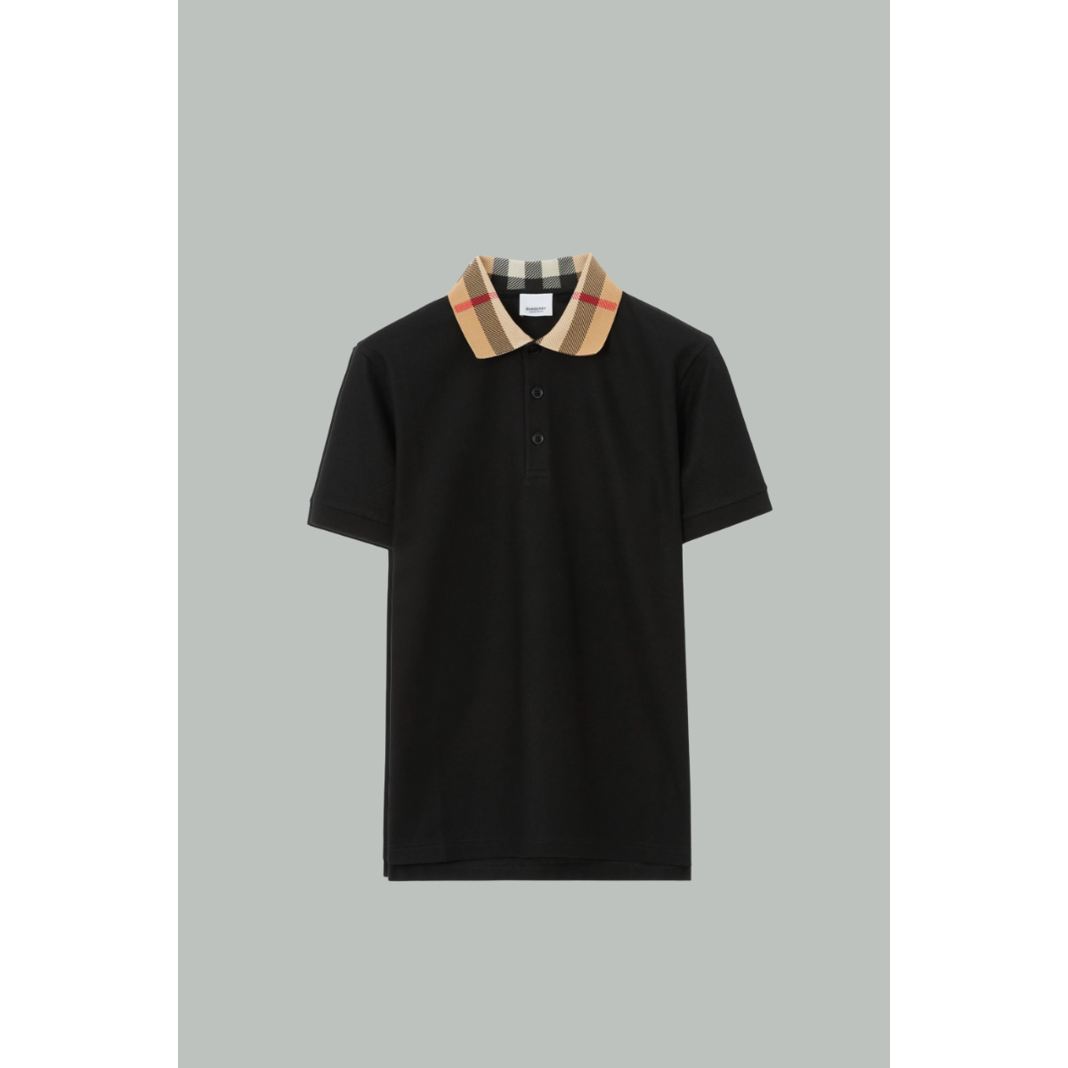 Cotton polo shirt - Black - BURBERRY