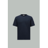 Self-knit and cotton tee-shirt - Navy Blue - MONCLER